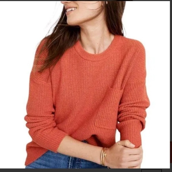 Madewell Sweaters - Madewell Thompson Pocket Pullover Sweater Size Large